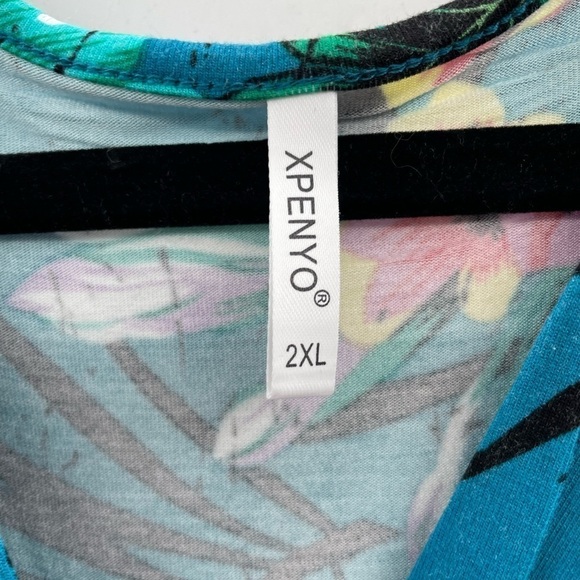 Xpenyo woman’s maternity tropical design stretchy wrap top maxi dress - Picture 5 of 6